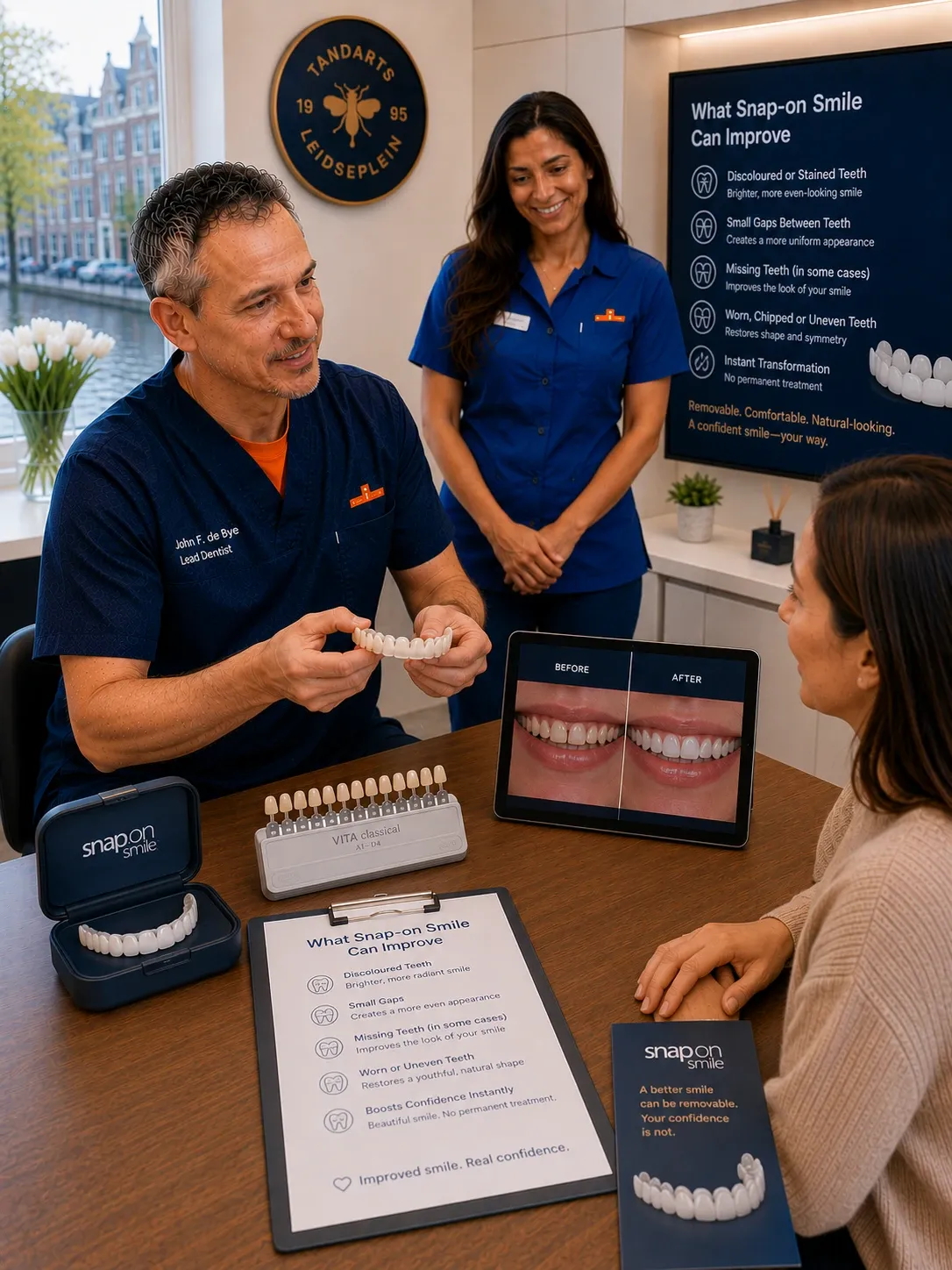 Wat Snap-on Smile Kan Verbeteren | Tandarts Leidseplein Wat Snap-on Smile Kan Verbeteren | Tandarts Leidseplein